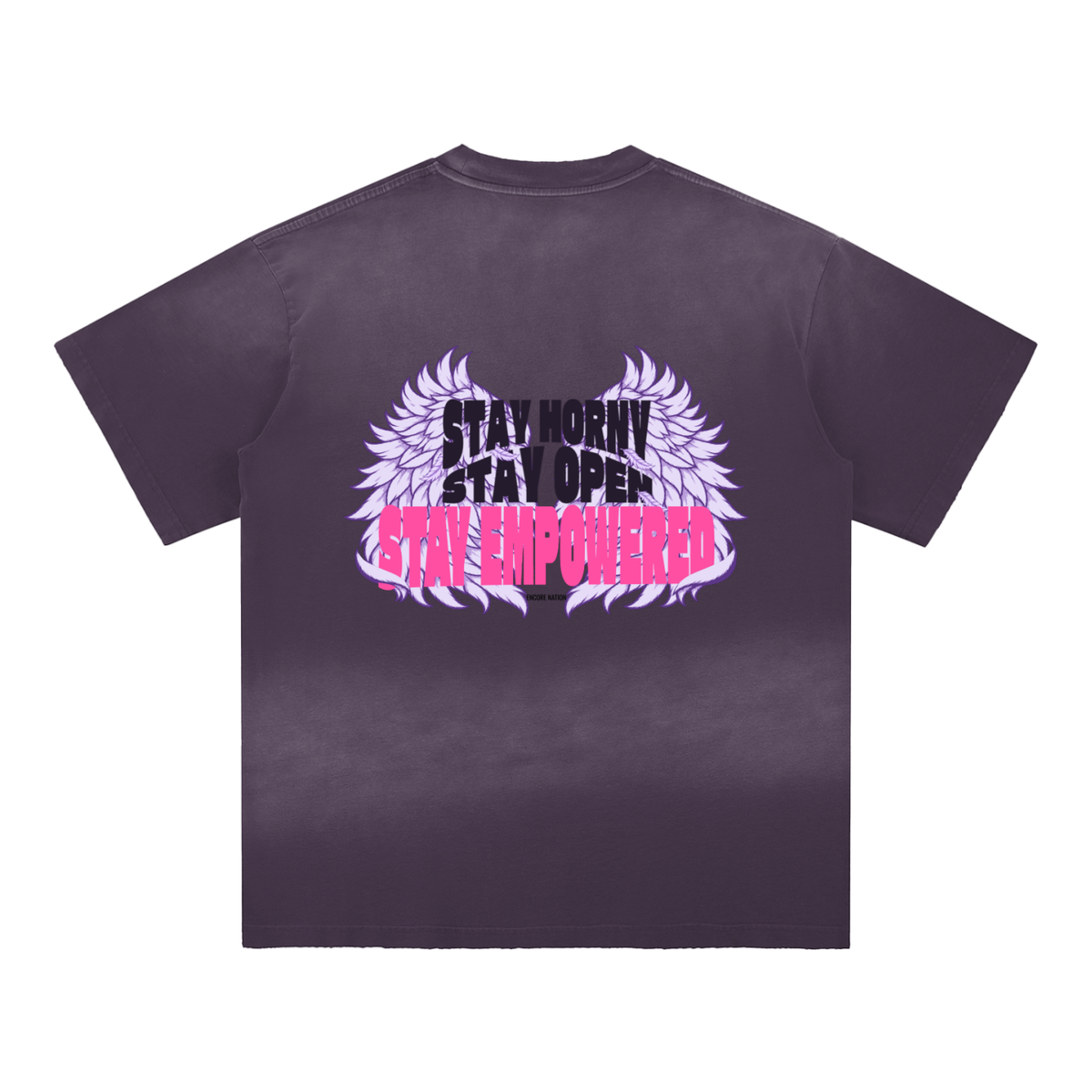 Stay Horny Angel Wings Graphic Tee