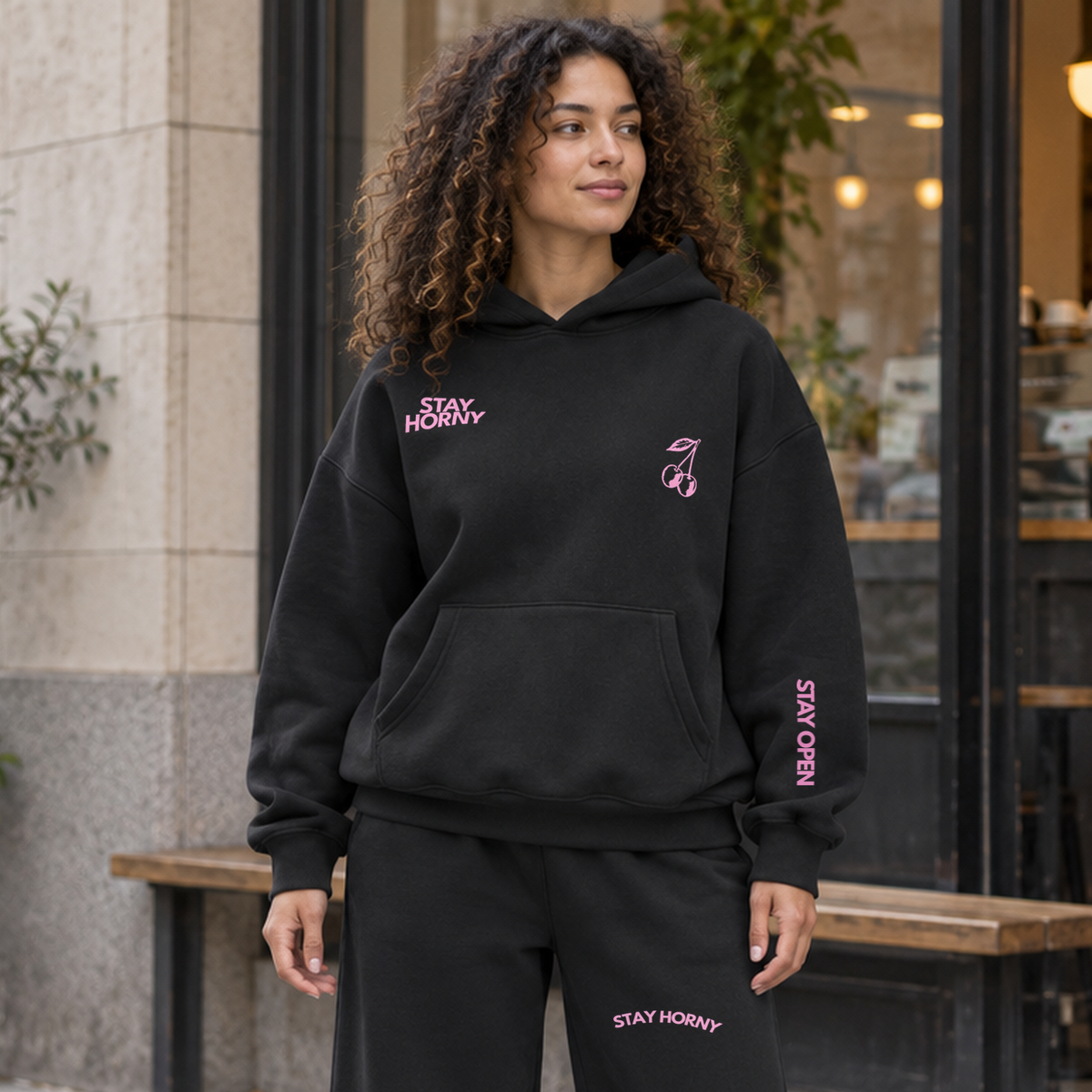 Stay Horny Boxy Hoodie