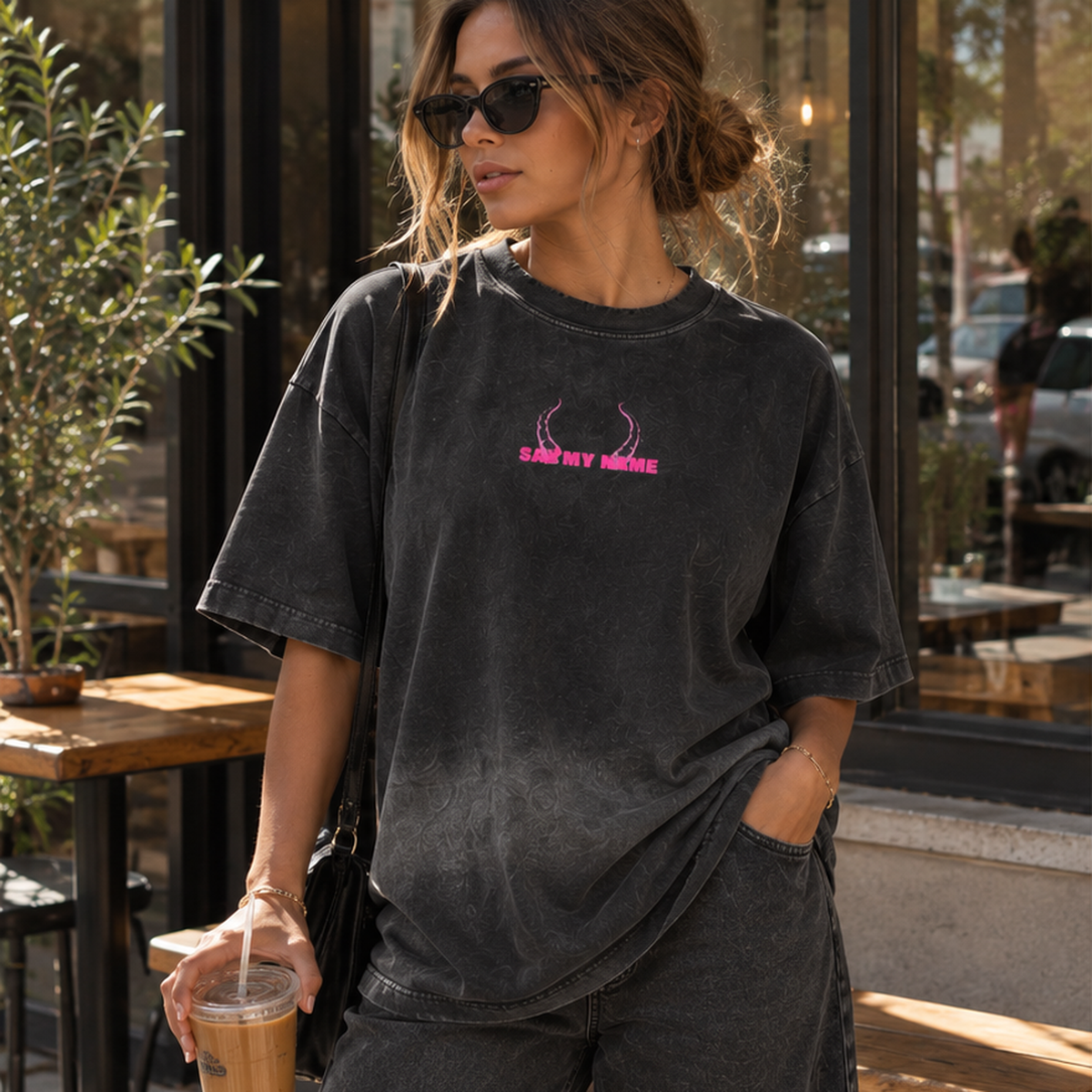Stay Horny Angel Wings Graphic Tee