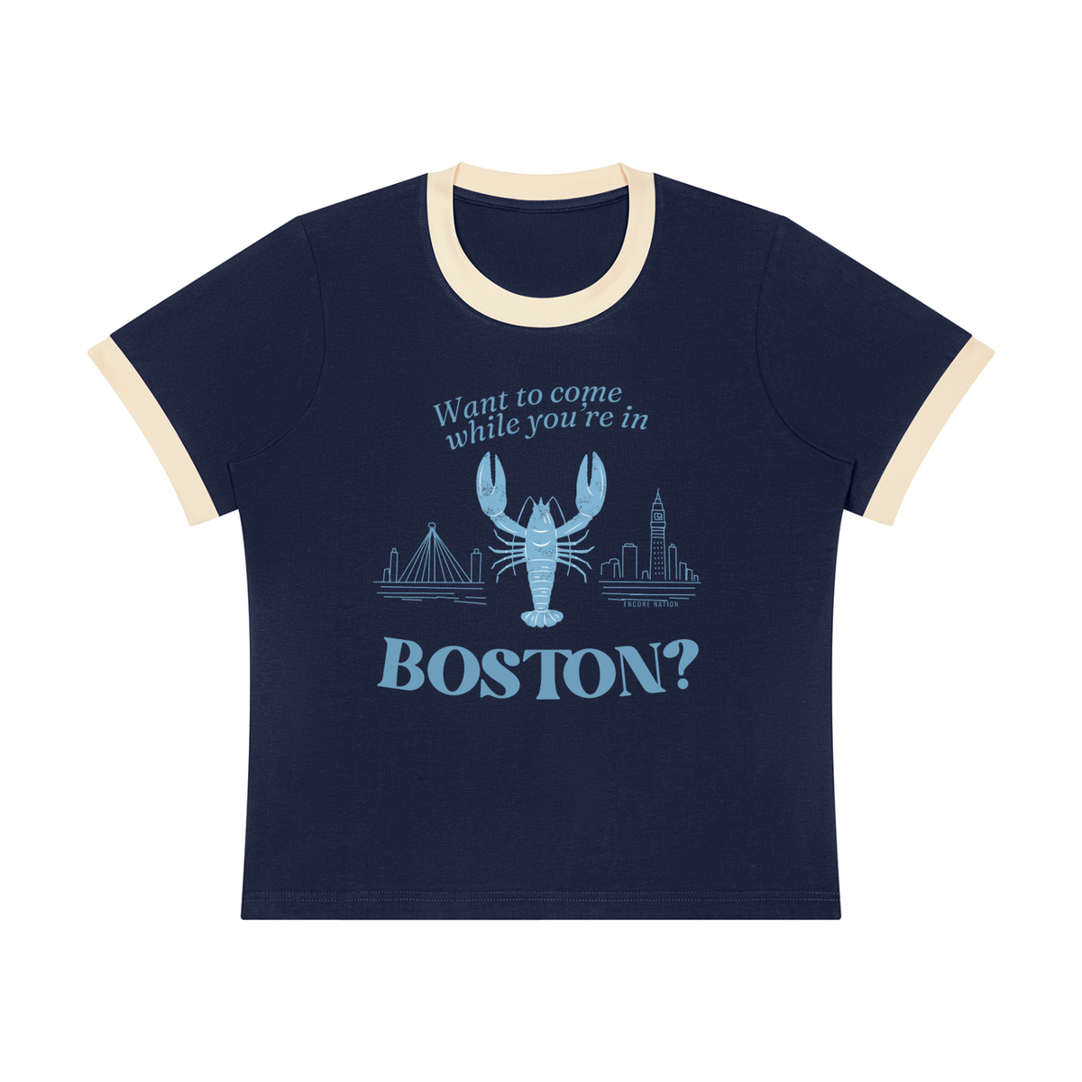 Want to Come While You're in Boston? Ringer Tee