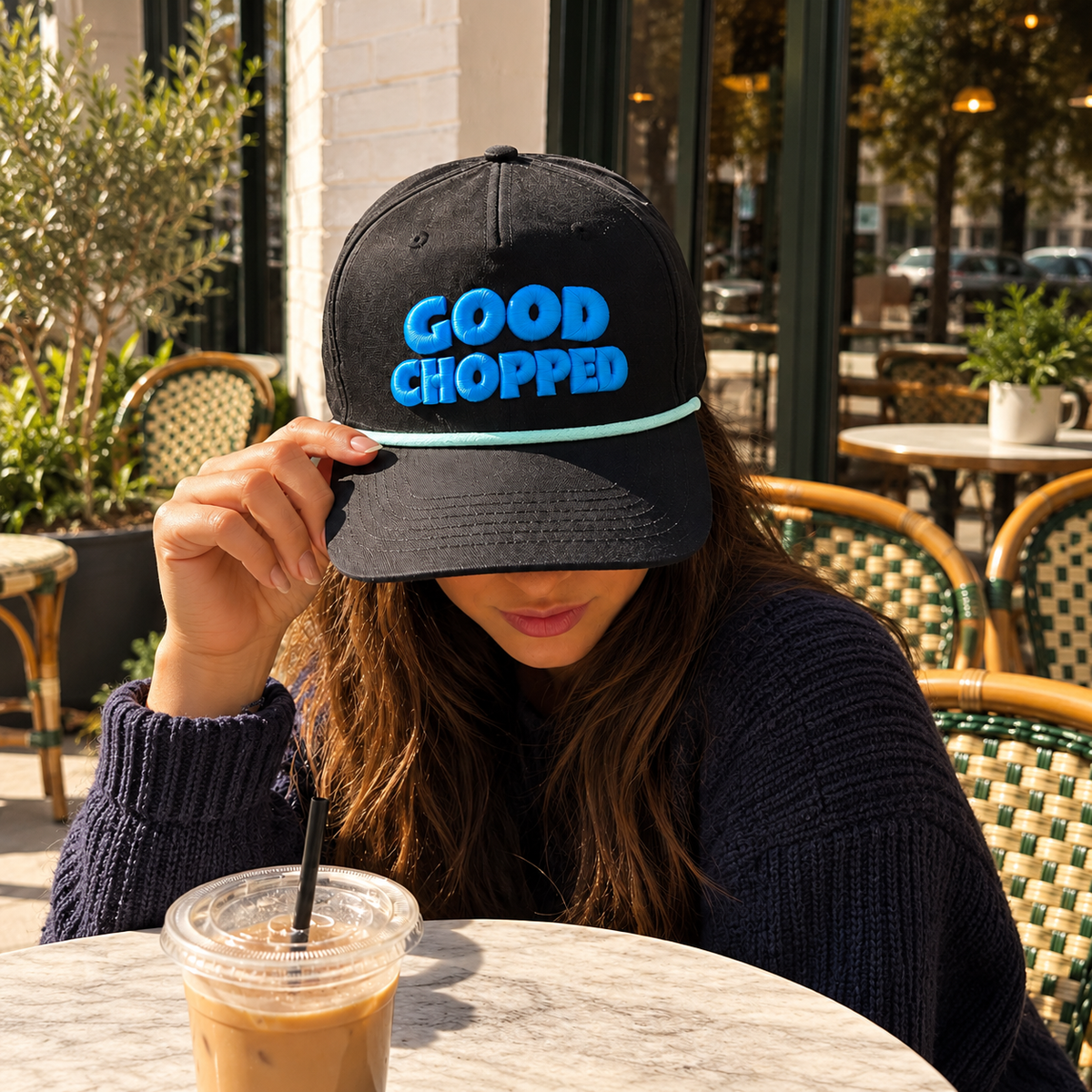 GOOD CHOPPED GOLF ROPE HAT